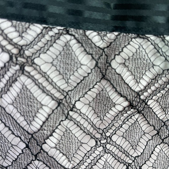 Tibi Women’s Size 2 Mesh Lace Mini Shirt Overlay Pink Black Preppy Lightweight - Picture 7 of 8